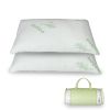 1pcs Premium Firm Hypoallergenic Bamboo Fiber Memory Foam Pillow Queen Size - Queen