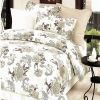 Blancho Bedding - [Ivory Rose] 100% Cotton 4PC Duvet Cover Set (Queen Size)(Comforter not included) - BLANCHODDX01006-3