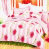 Blancho Bedding - [Pink Chrysanthemum] 100% Cotton 4PC Duvet Cover Set (Queen Size)(Comforter not included) (Comforter not included)(Comforter not inc