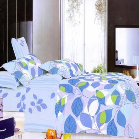 Blancho Bedding - [Leafy Shade] 100% Cotton 4PC Duvet Cover set (Queen Size)(Comforter not included) - BLANCHOHM01011-3