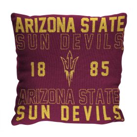 Arizona State OFFICIAL NCAA "Stacked" Woven Pillow; 20" x 20" - 1COL/13002/0086/RET