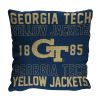 Georgia Tech OFFICIAL NCAA "Stacked" Woven Pillow; 20" x 20" - 1COL/13002/0078/RET