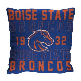 Boise State OFFICIAL NCAA "Stacked" Woven Pillow; 20" x 20" - 1COL/13002/0093/RET