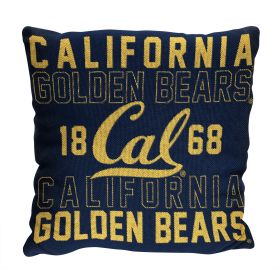 Cal Berkeley OFFICIAL NCAA "Stacked" Woven Pillow; 20" x 20" - 1COL/13002/0070/RET