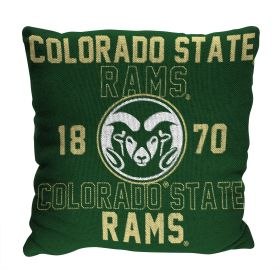 Colorado State OFFICIAL NCAA "Stacked" Woven Pillow; 20" x 20" - 1COL/13002/0052/RET