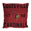 Louisville OFFICIAL NCAA "Stacked" Woven Pillow; 20" x 20" - 1COL/13002/0072/RET