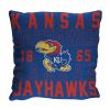 Kansas OFFICIAL NCAA "Stacked" Woven Pillow; 20" x 20" - 1COL/13002/0008/RET