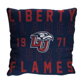Liberty OFFICIAL NCAA "Stacked" Woven Pillow; 20" x 20" - 1COL/13002/0177/RET