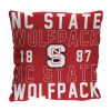 NC State OFFICIAL NCAA "Stacked" Woven Pillow; 20" x 20" - 1COL/13002/0080/RET