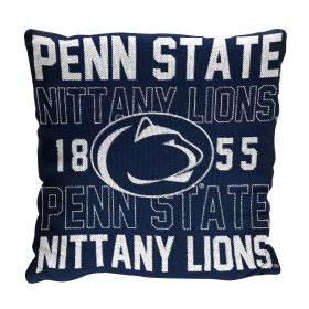 Penn State OFFICIAL NCAA "Stacked" Woven Pillow; 20" x 20" - 1COL/13002/0024/RET