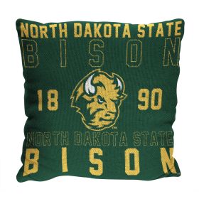 North Dakota State OFFICIAL NCAA "Stacked" Woven Pillow; 20" x 20" - 1COL/13002/0098/RET