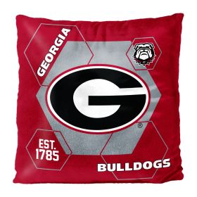 Georgia OFFICIAL NHL "Connector" Double Sided Velvet Pillow; 16" x 16" - 1COL/23500/0029/RET
