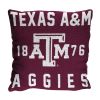 Texas A&M OFFICIAL NCAA "Stacked" Woven Pillow; 20" x 20" - 1COL/13002/0034/RET