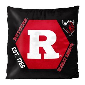 Rutgers OFFICIAL NHL "Connector" Double Sided Velvet Pillow; 16" x 16" - 1COL/23500/0096/RET