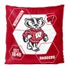 Wisconsin OFFICIAL NHL "Connector" Double Sided Velvet Pillow; 16" x 16" - 1COL/23500/0003/RET