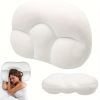 1pc All-round Cloud Pillow, Soft Bed Pillow Nursing Pillow 3D Ergonomic Sleeping Egg Shaped Ergonomic Pillows - White
