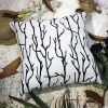 [Black Branch] Decorative Pillow Cushion / Floor Cushion (23.6 by 23.6 inches) - BETTINO-FJ-009