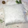 [Plush White] Decorative Pillow Cushion / Floor Cushion (23.6 by 23.6 inches) - BETTINO-FJ-014