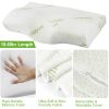 Bamboo Memory Foam Sleep Pillow Contoured Cervical Orthopedic Pillow Neck Support Breath Pillow - White