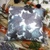 [Blue Maple Leaf] Decorative Pillow Cushion / Floor Cushion (23.6 by 23.6 inches) - BETTINO-FJ-016