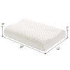 Contour Memory Foam Pillow Orthopaedic Head Neck Back Support Pillow with Cover, 1/2 Pack - White - 1