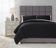 Ashley Thornam Black Casual 3-Piece King Coverlet Set Q474003K - as Pic