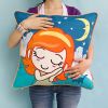 [Missing You] Embroidered Applique Pillow Cushion / Floor Cushion (19.7 by 19.7 inches) - ONITIVA-DP007