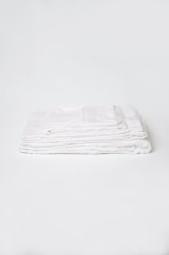 Omne Sleep 5-Piece White Brushed Microfiber Split Queen Hypoallergenic Sheet Set