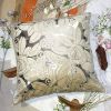 [Silver Beige Rose] Decorative Pillow Cushion / Floor Cushion (23.6 by 23.6 inches) - BETTINO-FJ-006