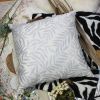 [Antique Blue Palm] Decorative Pillow Cushion / Floor Cushion (23.6 by 23.6 inches) - BETTINO-FJ-019
