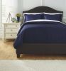 Ashley Raleda Navy Contemporary 3-Piece King Coverlet Set Q497003K - as Pic