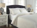 Ashley Raleda Buff Contemporary 3-Piece King Coverlet Set Q493003K - as Pic