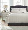Ashley Raleda Buff Contemporary 3-Piece King Coverlet Set Q493003K - as Pic