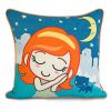 [Missing You] Embroidered Applique Pillow Cushion / Floor Cushion (19.7 by 19.7 inches) - ONITIVA-DP007