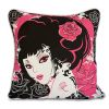 [Oriental Love] Cotton Decorative Pillow Cushion / Floor Cushion (19.7 by 19.7 inches) - ONITIVA-DP004