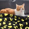 Printed Faux Rabbit Fur Throw; Lightweight Plush Cozy Soft Blanket; 60&quot;x70&quot; Black Leopard - as Pic