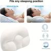 1pc All-round Cloud Pillow, Soft Bed Pillow Nursing Pillow 3D Ergonomic Sleeping Egg Shaped Ergonomic Pillows - White