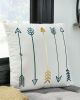 Ashley Gyldan White/Teal/Gold Casual Pillow (Set of 4) A1000994 - as Pic