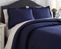 Ashley Raleda Navy Contemporary 3-Piece King Coverlet Set Q497003K - as Pic