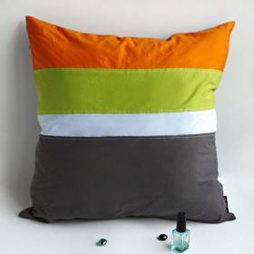 Onitiva [Travel] Knitted Fabric Patch Work Pillow Cushion Floor Cushion (19.7 by 19.7 inches)