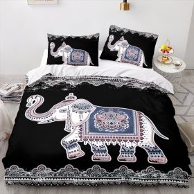 Elephant Series Three-piece Quilt Cover (Option: Style11-140x200cm)