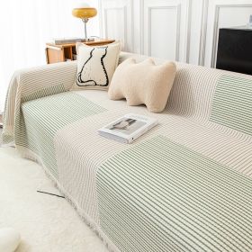 Striped Sofa Towel Anti-cat Scratch Protector Multi-function Blanket (Option: Dream of Summer Night-180x360cm)