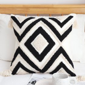 Bohemian Line Tufting Pillow Cover Simple Prismatic (Option: 5 Style-45x45cm With Core)