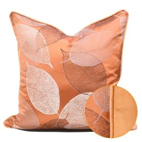 Light Luxury Orange Khaki Club Pillow (Option: 45x45cmPillowcase-Orange AB Rolled Style)
