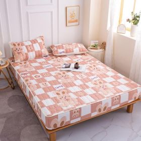 Cotton Covered Anti Slip Cartoon Bedspread (Option: Square rabbit-150x200cm)