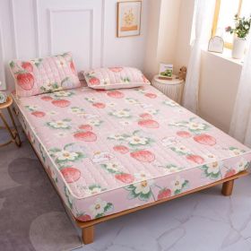 Cotton Covered Anti Slip Cartoon Bedspread (Option: Strawberry-150x200cm)