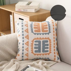 Nordic Style Back Cushion Office Fabric Bedside Cushion (Option: Sicily Orange-pillowcase and pillow core)