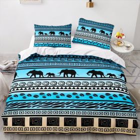 Elephant Series Three-piece Quilt Cover (Option: Style 7-155x220cm)