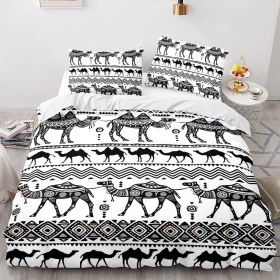Elephant Series Three-piece Quilt Cover (Option: Style 2-155x220cm)