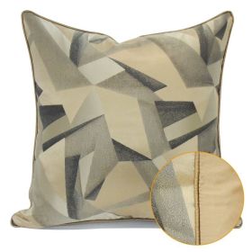 Yellow Geometric Pattern Hotel Homestay Office Pillow Cover (Option: Khaki AB Rolled Style-40x60cm)